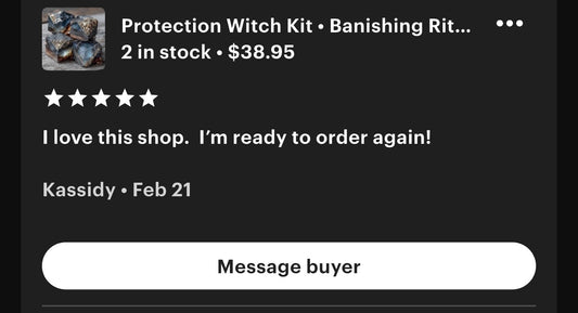 Protection Witch Kit Banishing Ritual with Obsidian, Labradorite & Pyrite