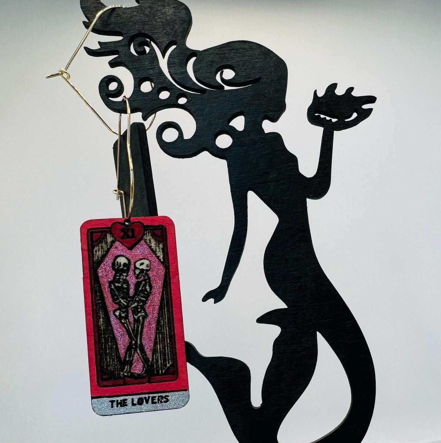 Tarot-Karten-Ohrringe, Gothic-Hängeohrringe