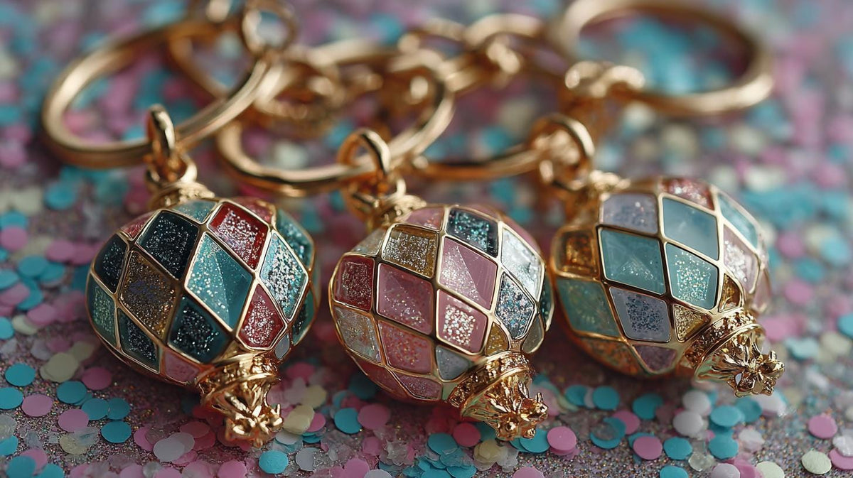 Royal Chaos Keychain Box, Handmade Crowned Mess Charms