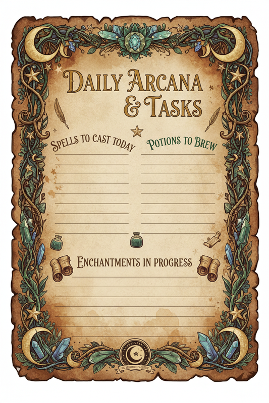 Enchanted Moon & Magic Planner Pages — Printable Fantasy Journal Bundle (PDF)