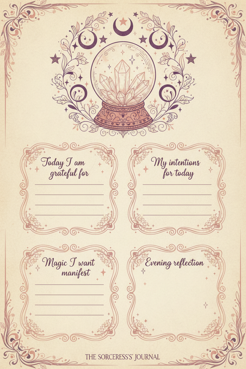 Enchanted Moon & Magic Planner Pages — Printable Fantasy Journal Bundle (PDF)