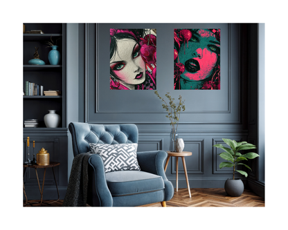 The Mad Queen’s Gallery Collection™ – Death By Cherries Collection (Set of 4 Gothic Fantasy Art Prints)