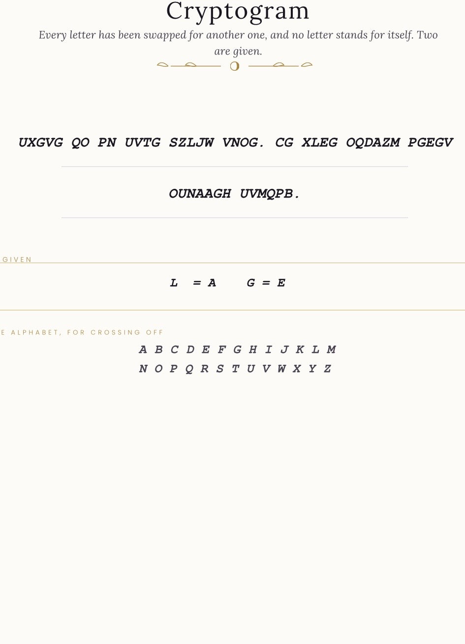 The Book of Small Puzzles — 28 Gothic Puzzles with Answers