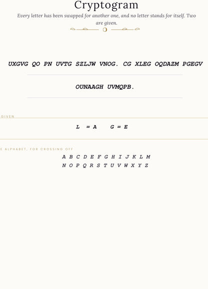 The Book of Small Puzzles — 28 Gothic Puzzles with Answers