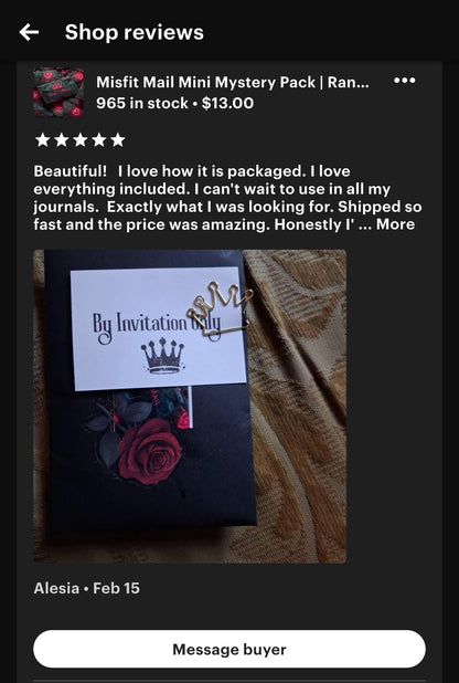 Misfit Mail Mini Mystery Pack | Random Leftover Stickers, Tags & Stationery Bits | Cheap Mystery Happy Mail Gift | Pen Pal Surprise