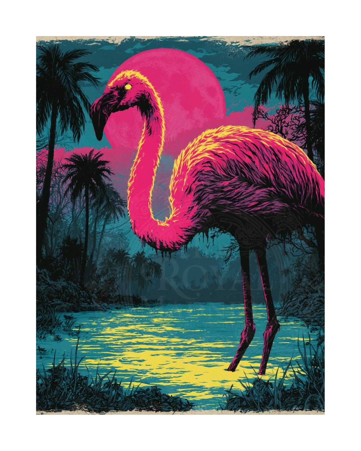 The Mad Queen’s Gallery Collection™ – Flamingo From Hell Collection (Set of 4 Gothic Fantasy Art Prints)