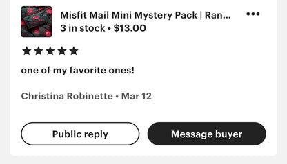 Misfit Mail Mini Mystery Pack | Random Leftover Stickers, Tags & Stationery Bits | Cheap Mystery Happy Mail Gift | Pen Pal Surprise