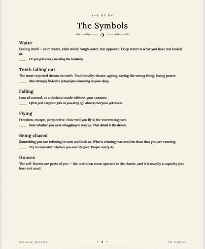 The Dream Book — A Dream Journal with a Symbol Dictionary
