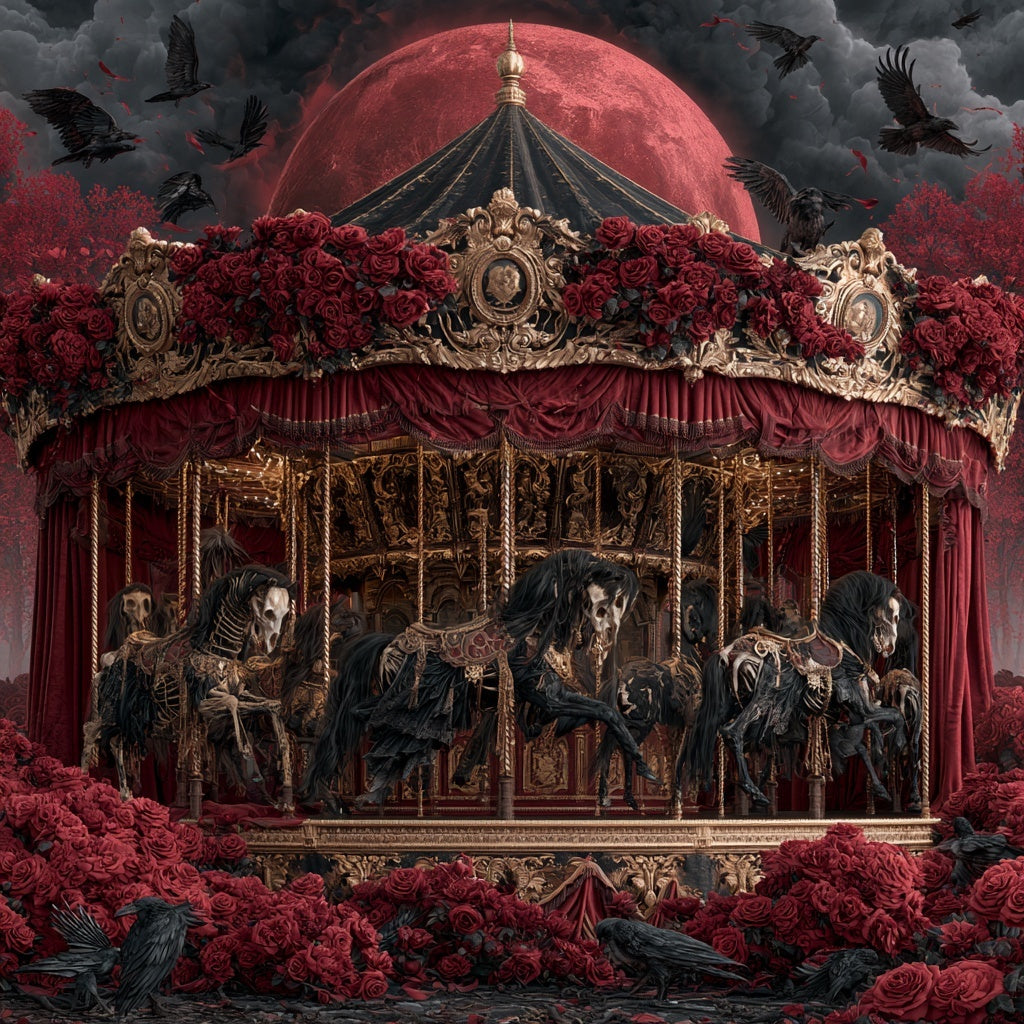 The Mad Queen’s Gallery Collection™ – Carousel of the Damned  Collection (Set of 4 Gothic Fantasy Art Prints)