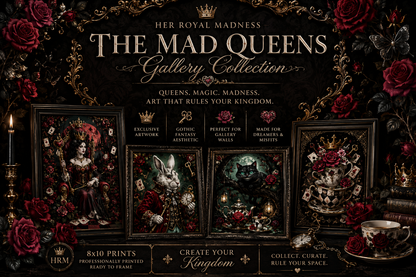 The Mad Queen’s Gallery Collection™ – Royal Collection (Set of 4 Gothic Fantasy Art Prints)
