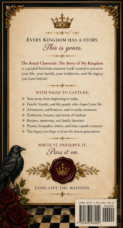 The Royal Chronicle™: The Story of My Kingdom | Heirloom Memory Book