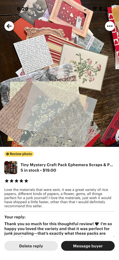 Tiny Mystery Craft Pack Ephemera Schnipsel & Papier/ Ihre Königlichen Überreste/ Bits Journaling Collage Materialien