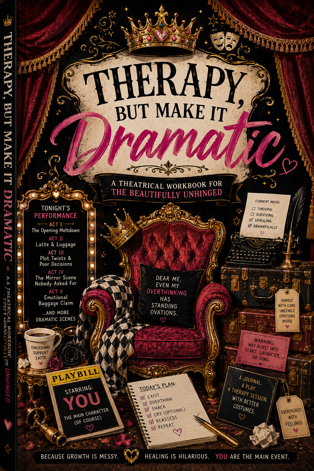 Therapy, But Make it Dramatic : A Theatrical Workbook for the Beautifully Unhinged