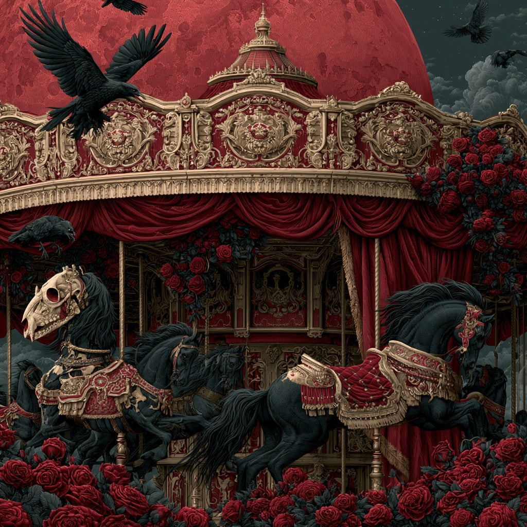 The Mad Queen’s Gallery Collection™ – Carousel of the Damned  Collection (Set of 4 Gothic Fantasy Art Prints)