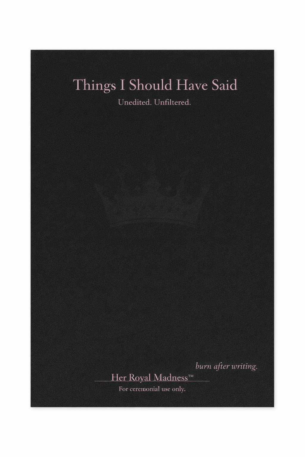 Ruin Me Gently Activity Book | Creative Chaos Journal | Her Royal Madness | Burn Book