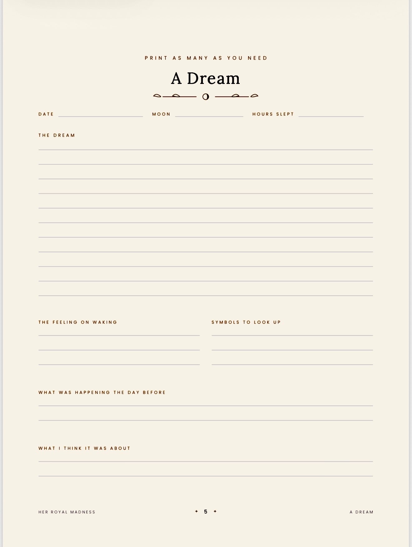 The Dream Book — A Dream Journal with a Symbol Dictionary