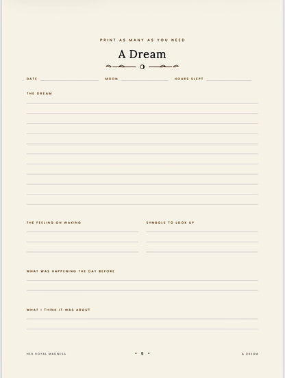 The Dream Book — A Dream Journal with a Symbol Dictionary