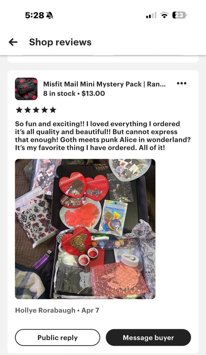 Misfit Mail Mini Mystery Pack | Random Leftover Stickers, Tags & Stationery Bits | Cheap Mystery Happy Mail Gift | Pen Pal Surprise