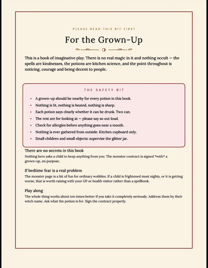 The Little Grimoire — A First Spellbook | Printable Kids' Activity Book