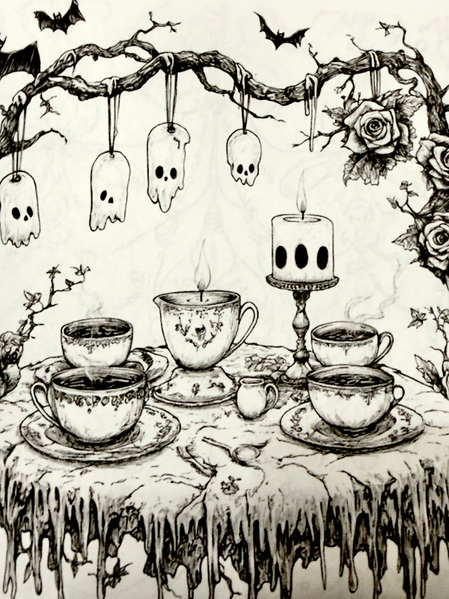Graveyard Garden Party Coloring Book