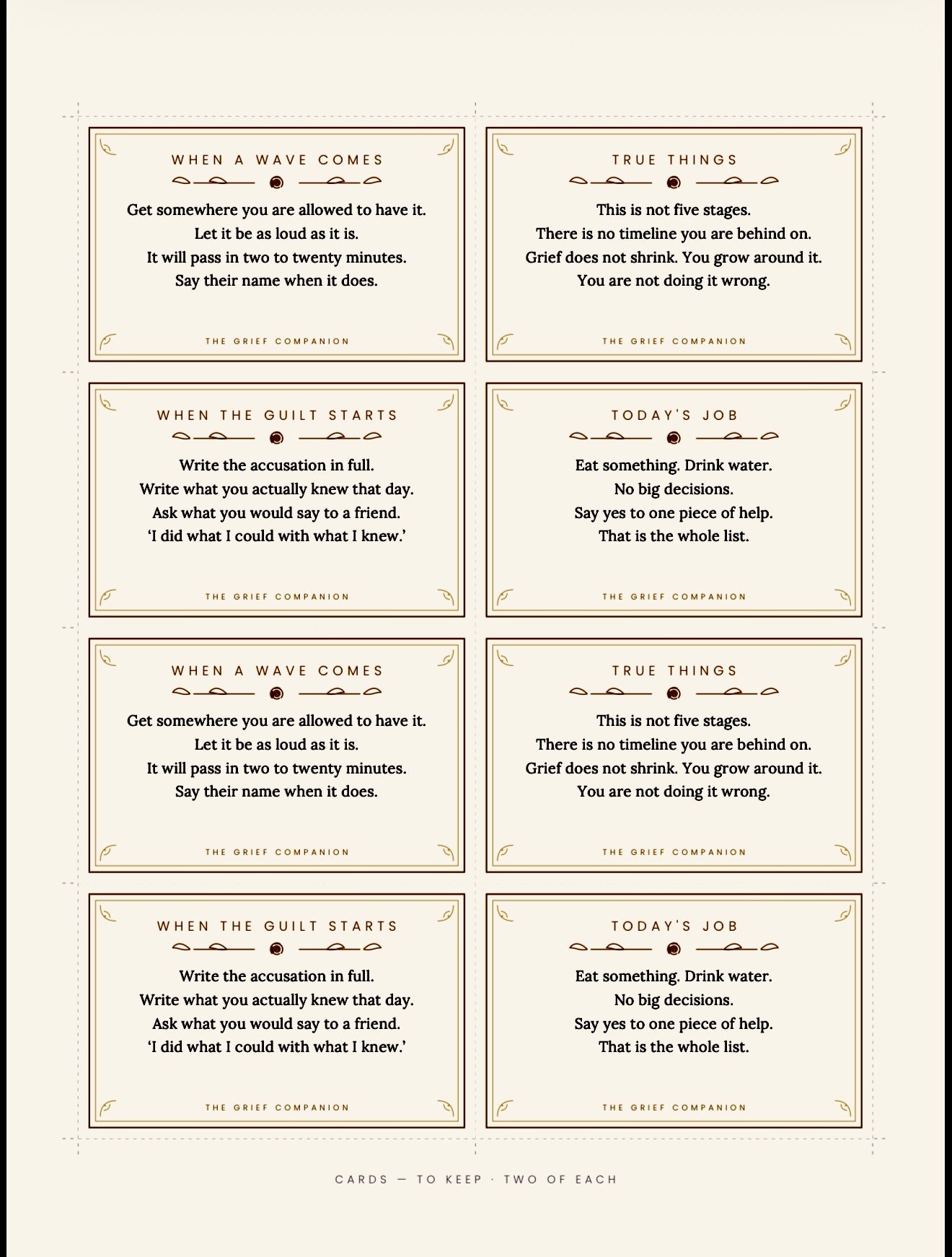 The Grief Companion — Printable Bereavement Workbook