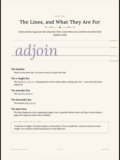 The Handwriting Book — Copperplate, Italic & Gothic Practice Sheets
