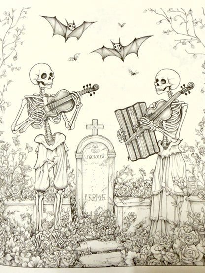 Graveyard Garden Party Coloring Book