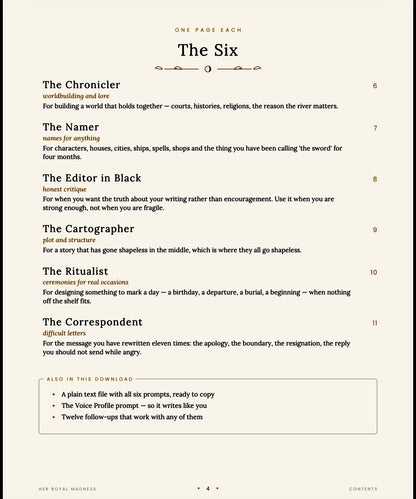 The Kingdom’s Familiar — Six AI Personas for Writers and Makers