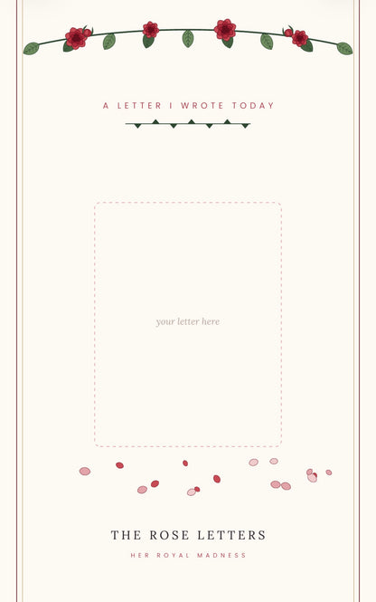 The Rose Letters — Printable Rose Stationery Set