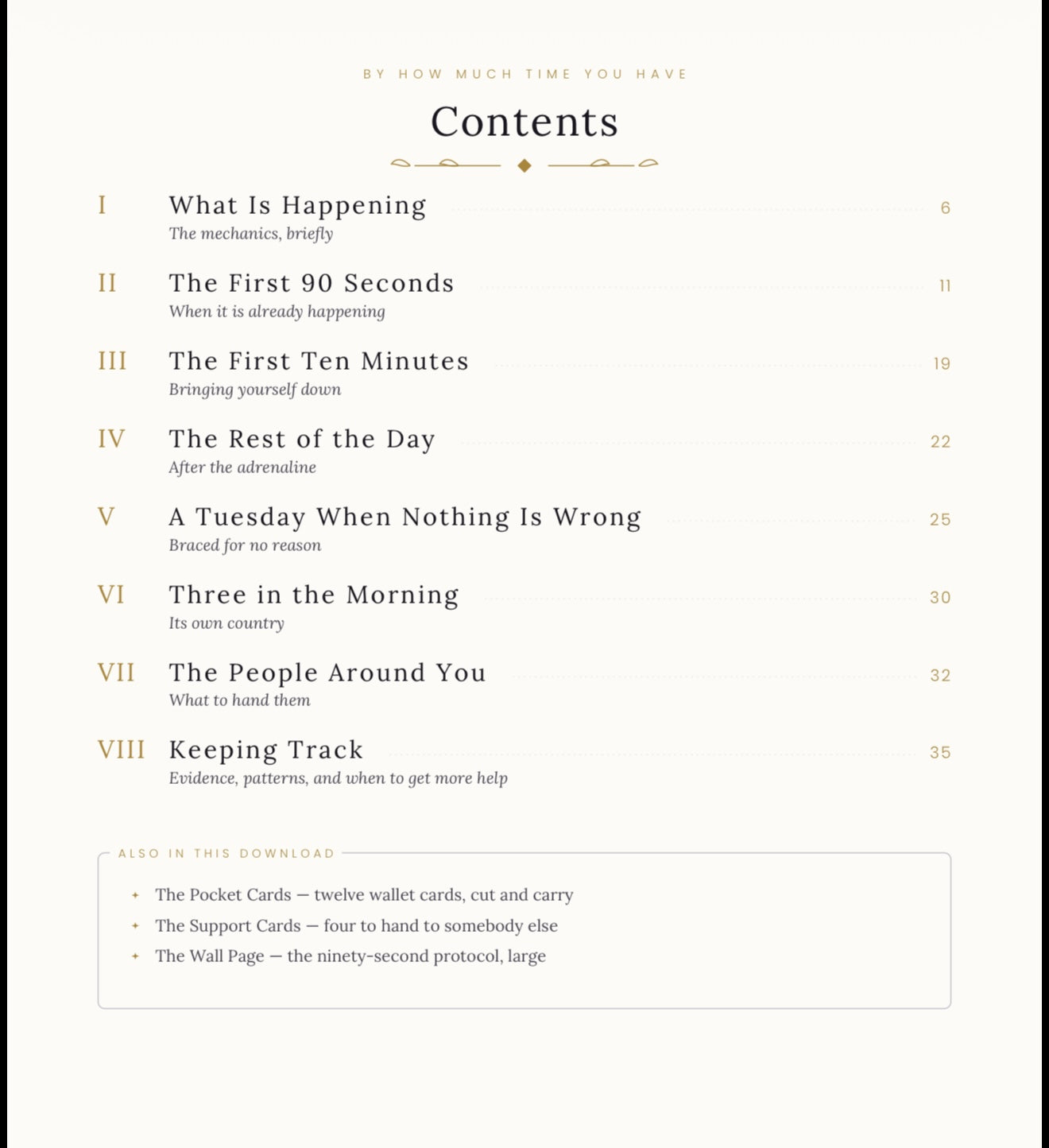 The Panic Protocol — A Field Manual for When Your Body Decides It’s an Emergency/ Printable Anxiety Coping Guide