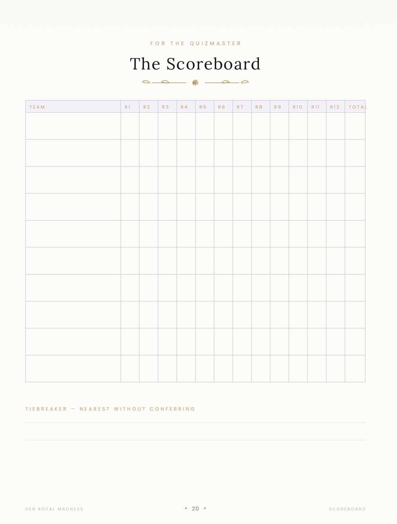 The Quiz Book — 12 Rounds, 96 Questions, Ready to Run / Digital Download