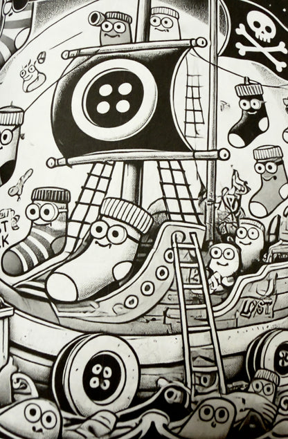 Socks Gone Rogue: The Unpaired and Unruly Coloring Book