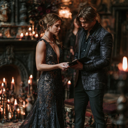 60-Page Gothic Wedding Planner: Printable and Fillable PDFs, Editable PowerPoint, Excel Dashboard