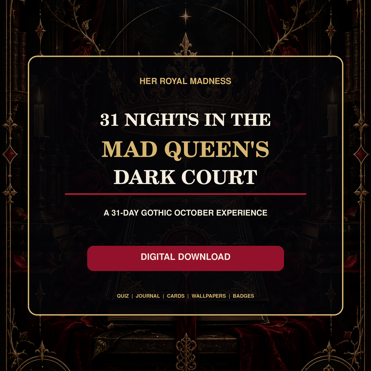 31 Nights in the Mad Queen's Dark Court Printable/Digital