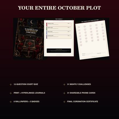 31 Nights in the Mad Queen's Dark Court Printable/Digital