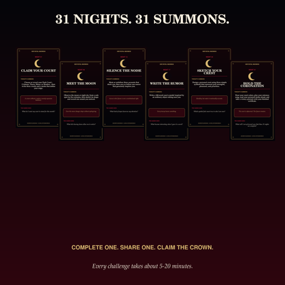 31 Nights in the Mad Queen's Dark Court Printable/Digital