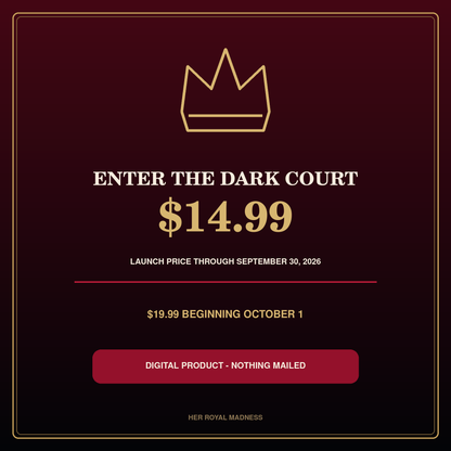 31 Nights in the Mad Queen's Dark Court Printable/Digital