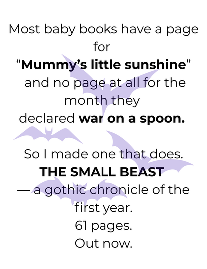 The Small Beast / Goth Baby Memory Book / Printable First Year Journal / 61 pages / Instant Download