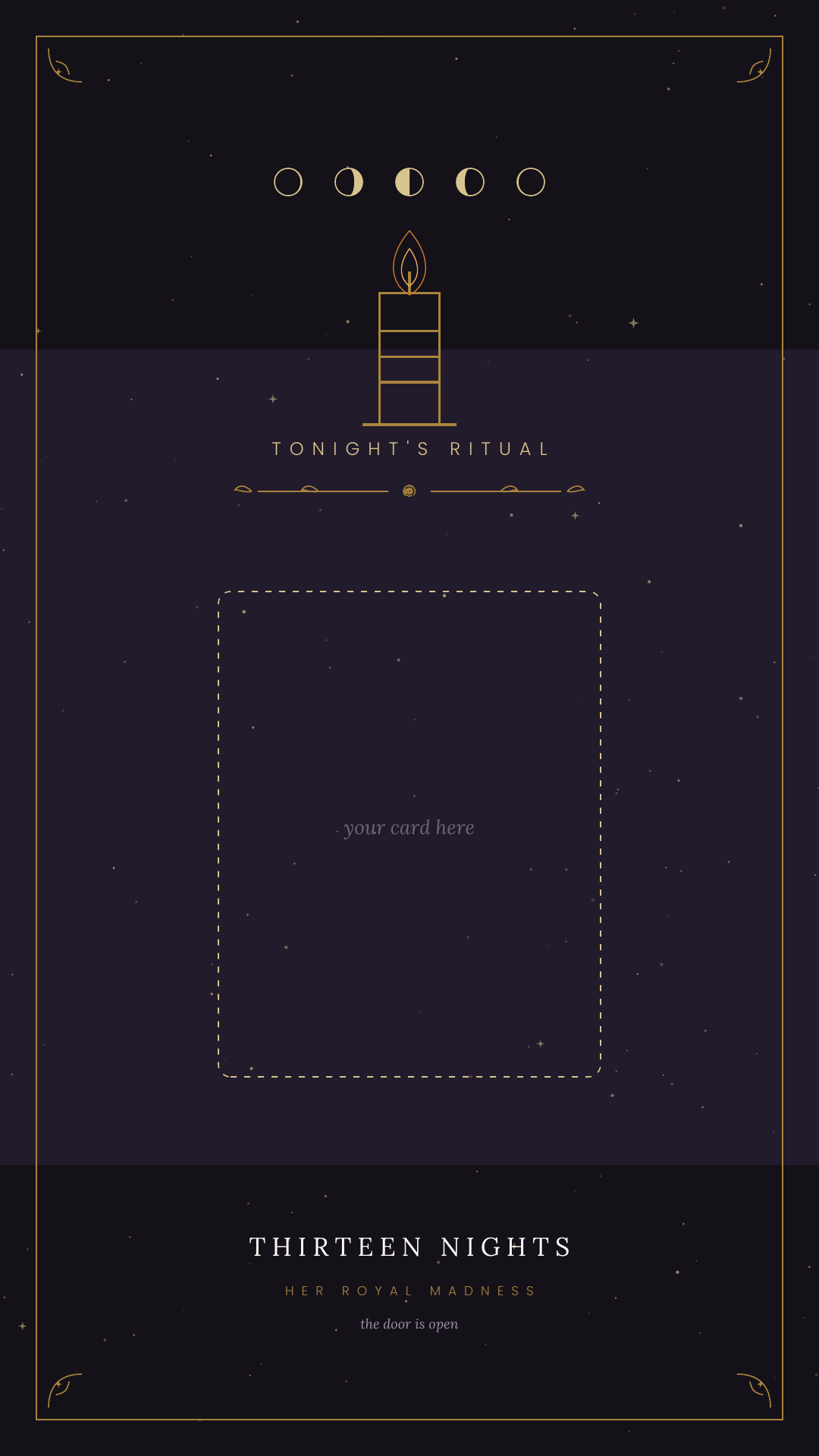 Thirteen Nights — The Companion App / Bundles with the Printable Card deck