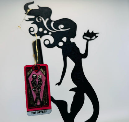 Tarot-Karten-Ohrringe, Gothic-Hängeohrringe