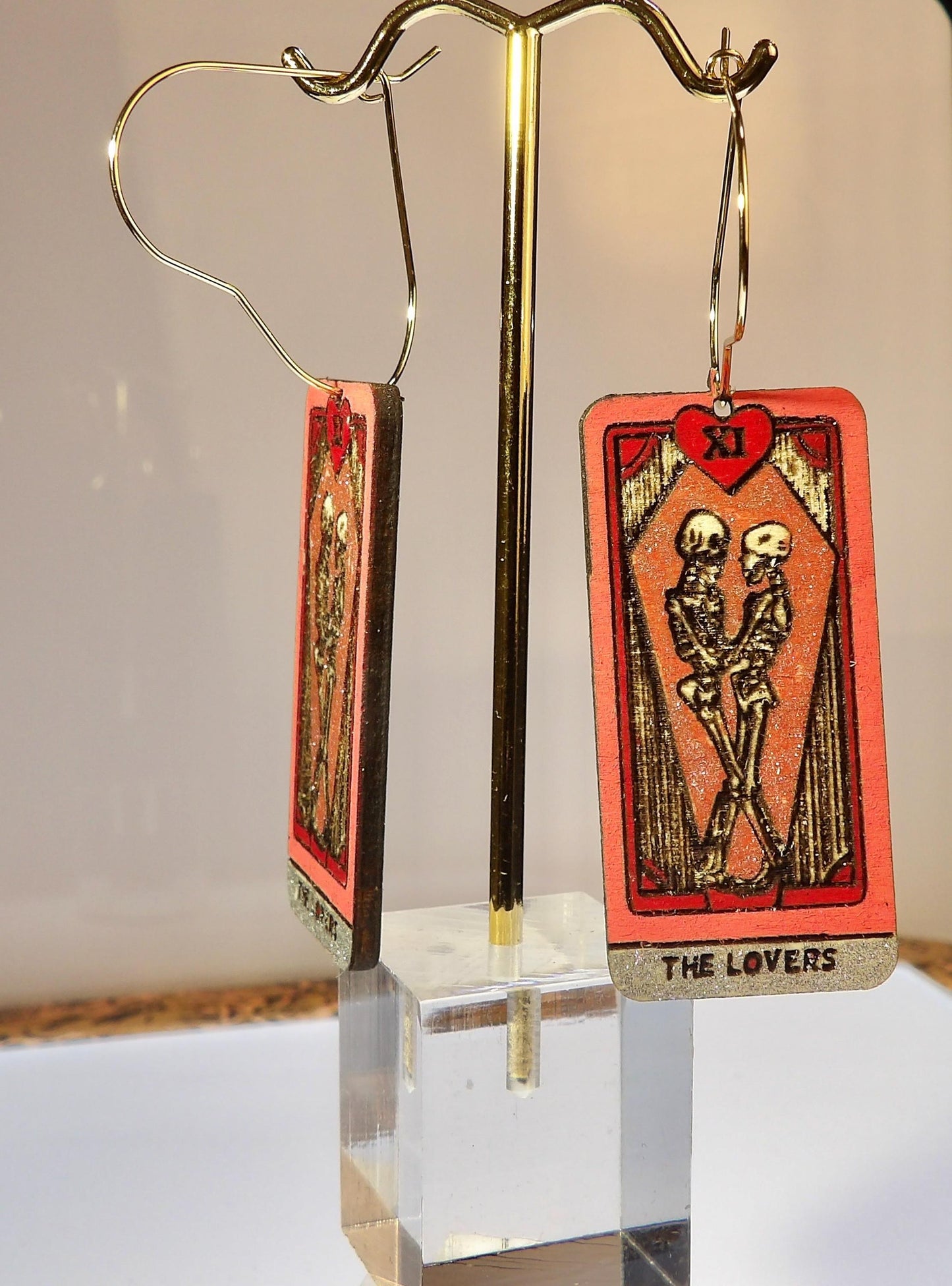 Tarot-Karten-Ohrringe, Gothic-Hängeohrringe