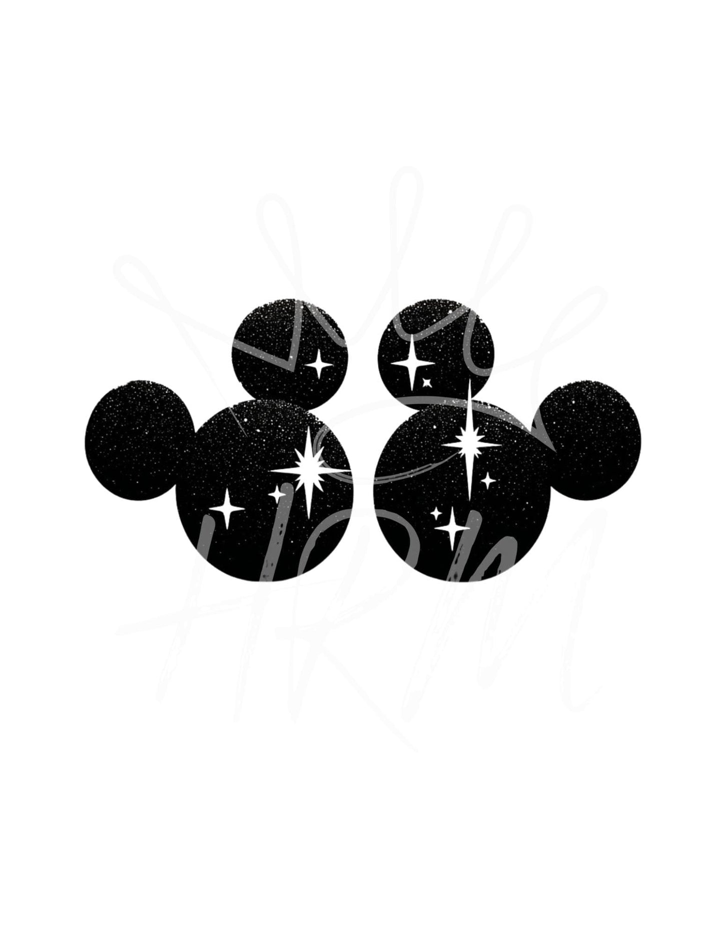 Disney Inspiriertes Glitzer-Micky SVG PNG | Magische Mausohren-Cluster-Schnittdatei | Familienreise Cricut & Silhouette Design Download