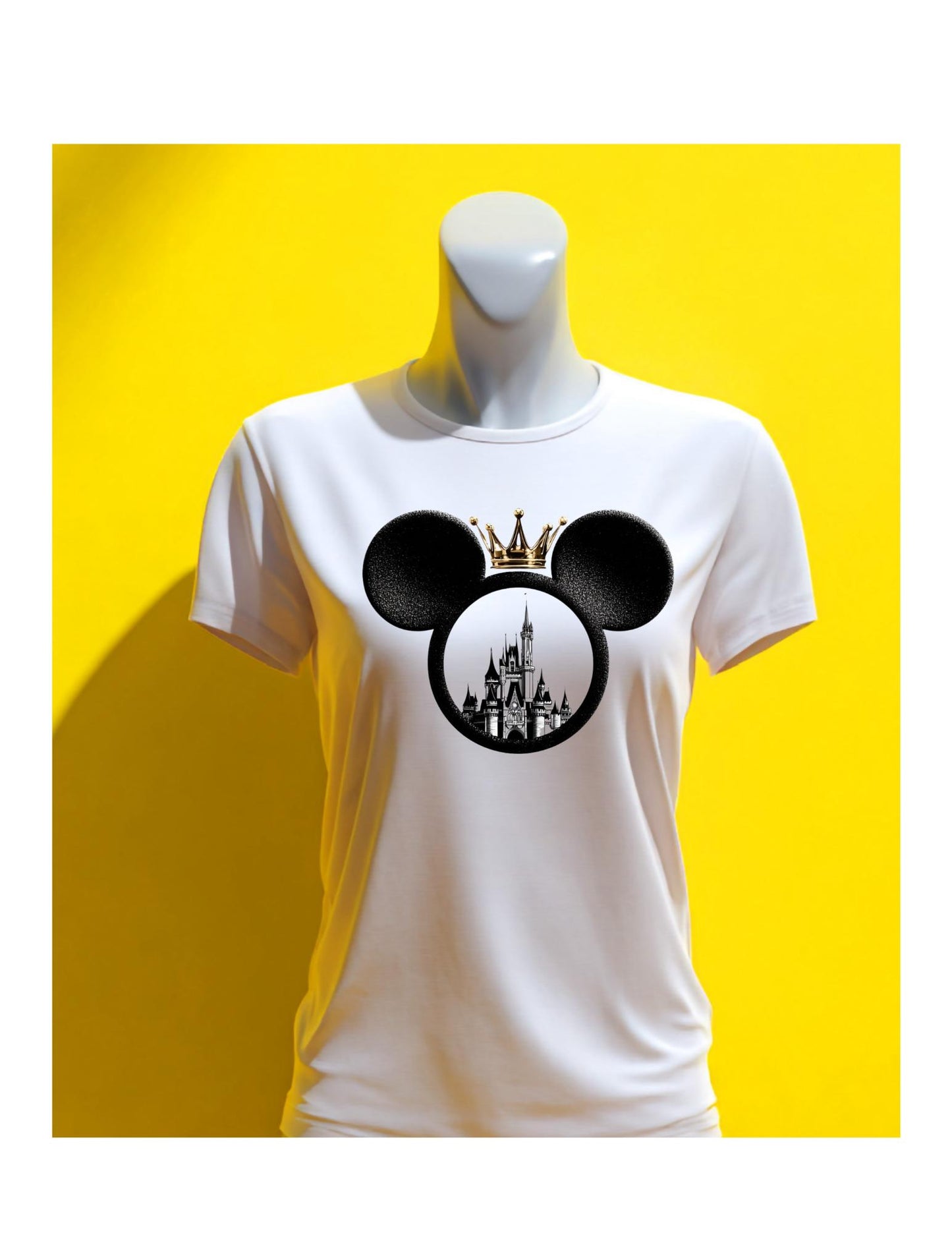 Von Disney inspirierte Krone Schloss Mickey SVG PNG | Königliche Maus Kopf Schnittdatei | Prinzessin Cricut & Silhouette Design für Hemden, Taschen, Bastelarbeiten