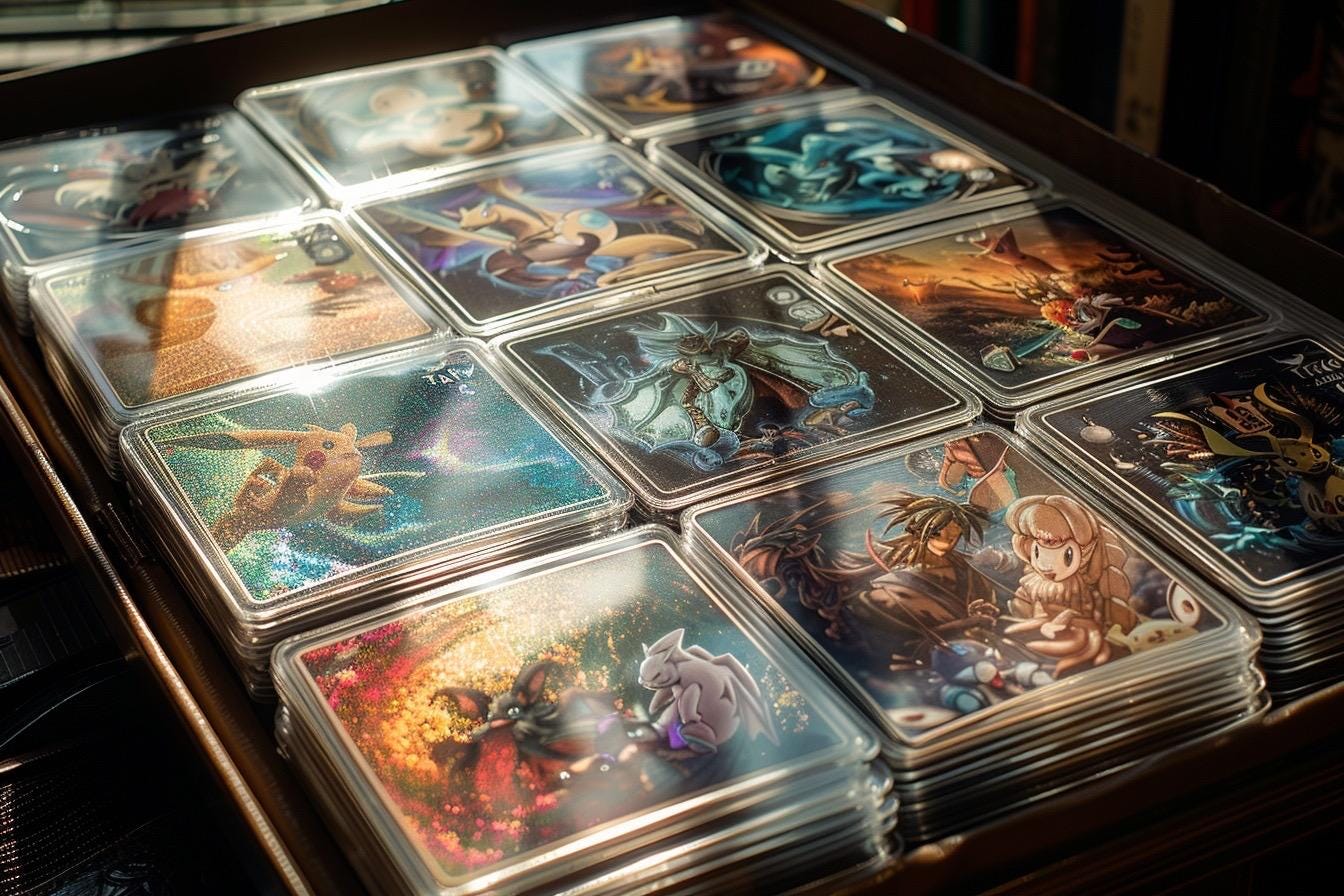Druckbares Monster-Kampf-Kartenspiel: 55 holografische Sammelkarten (PDF-Download