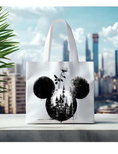 Disney-inspirierter Rosen-Mickey-Burg SVG PNG | Gothic-Mauskopf-Schneidedatei | Dunkles Märchen Cricut & Silhouette Design Download