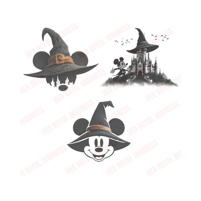 Hexen-Mickey SVG-Bundle | 10 Halloween Disney-inspirierte Schnittdateien | Mickey Maus Hexenhut Cricut Silhouette DXF PNG