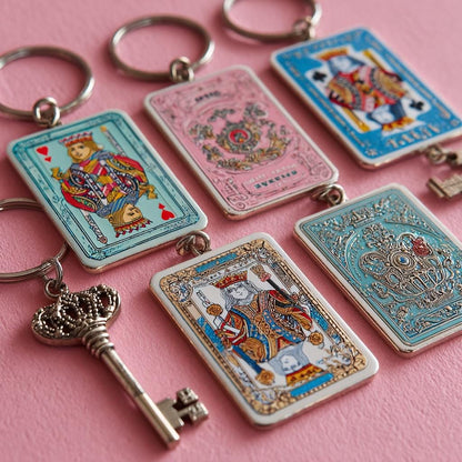 Royal Chaos  Keychain Box, Handmade Crowned Mess Charms