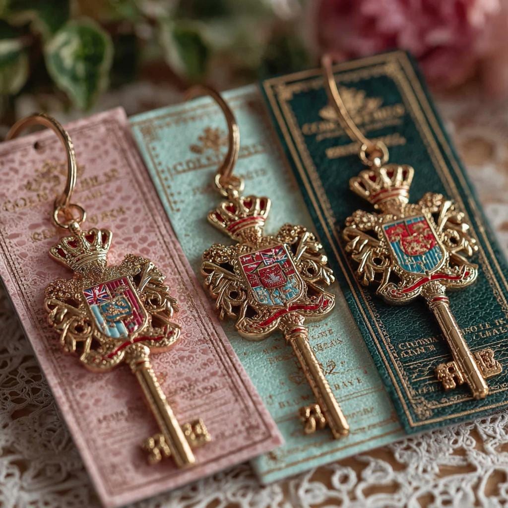Royal Chaos  Keychain Box, Handmade Crowned Mess Charms