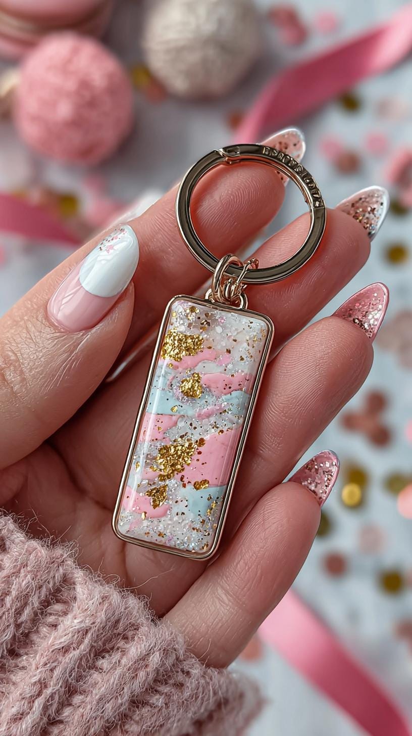 Royal Chaos  Keychain Box, Handmade Crowned Mess Charms