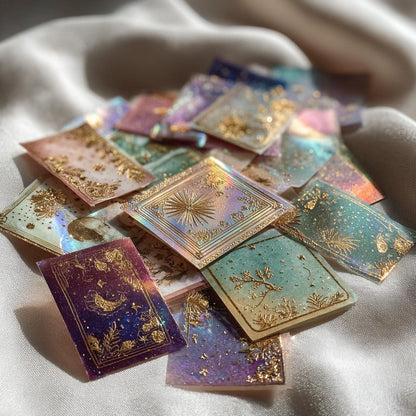 Himmels-Scrapbook-Papier-Überraschungspaket | Kuratiertes Holografisches & Pastell-Collagen-Set